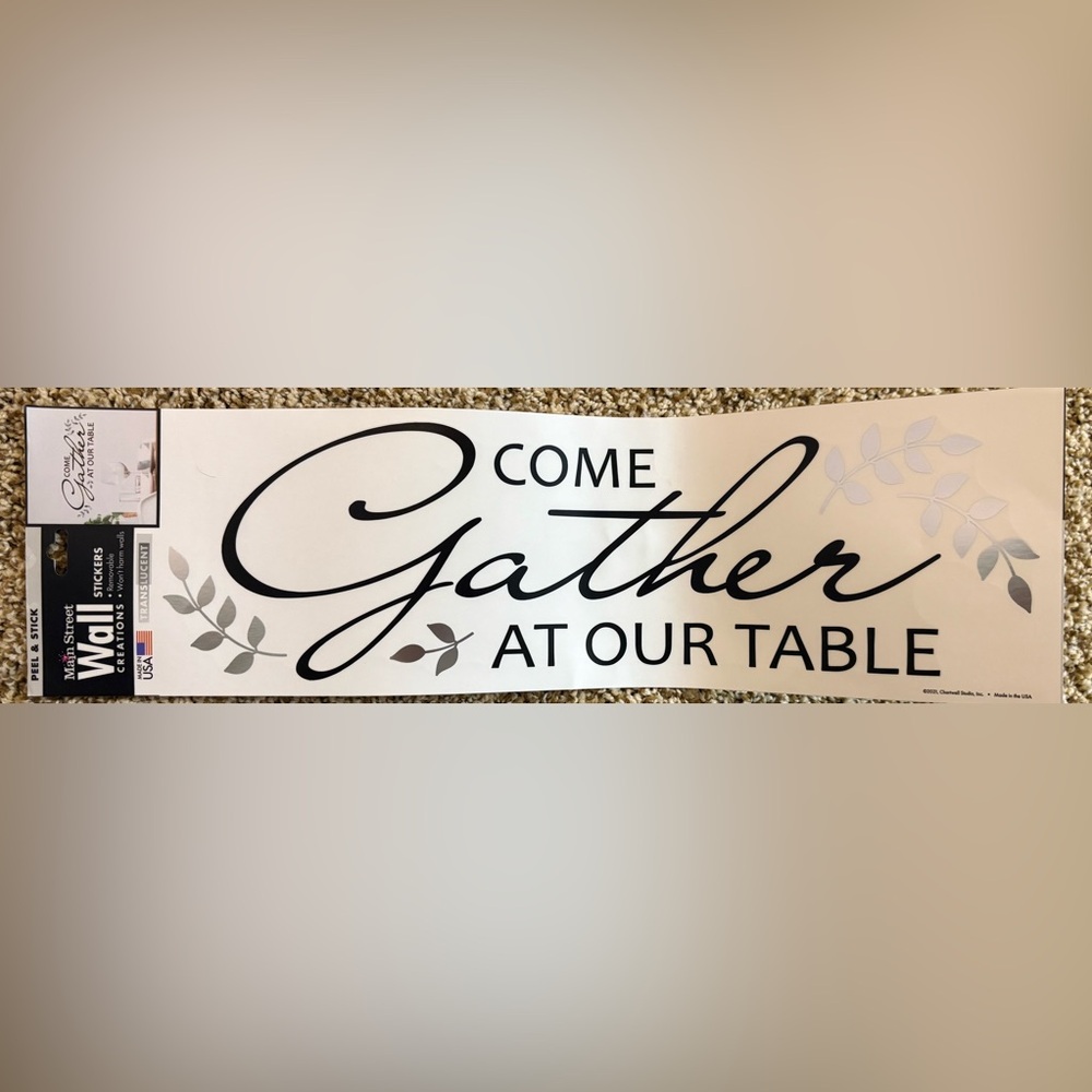 Come Gather at Our Table” Wall Decal
